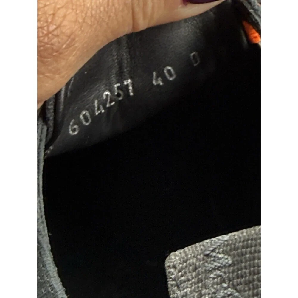 Alexander McQueen Black & Orange Tread Slick Low Platform Sneakers 40 - 9.5/10